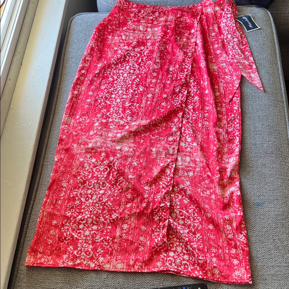 Rachel Zoe Red and White Floral Sarong